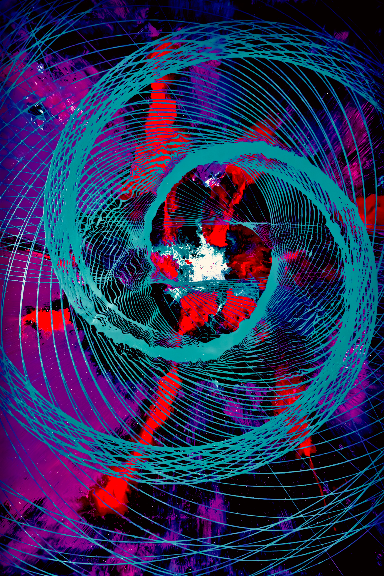 Warped Blue 50"x74"