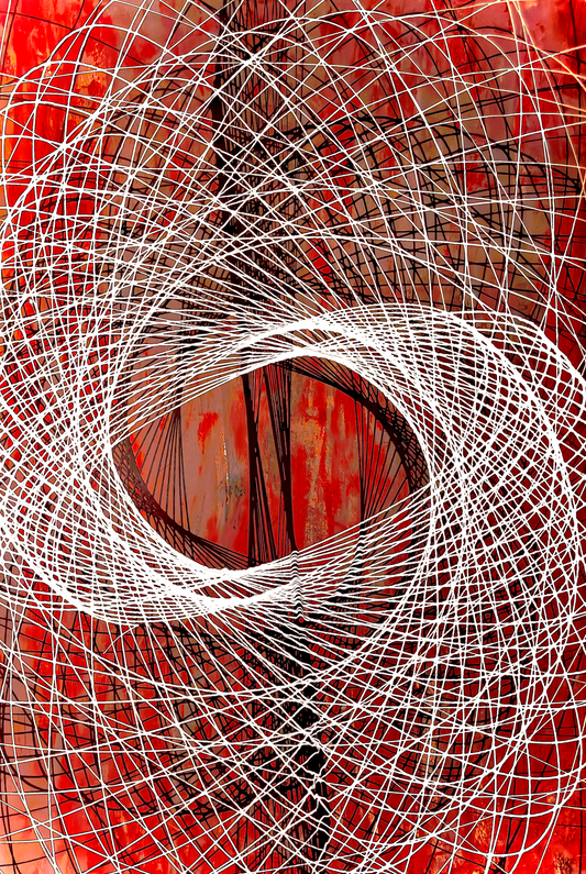 Wormhole Red 50"x74"