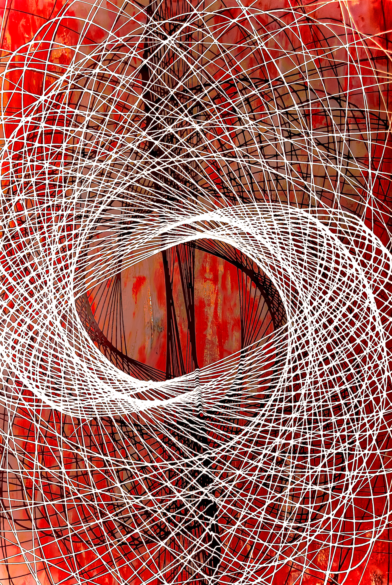 Wormhole Red 50"x74"